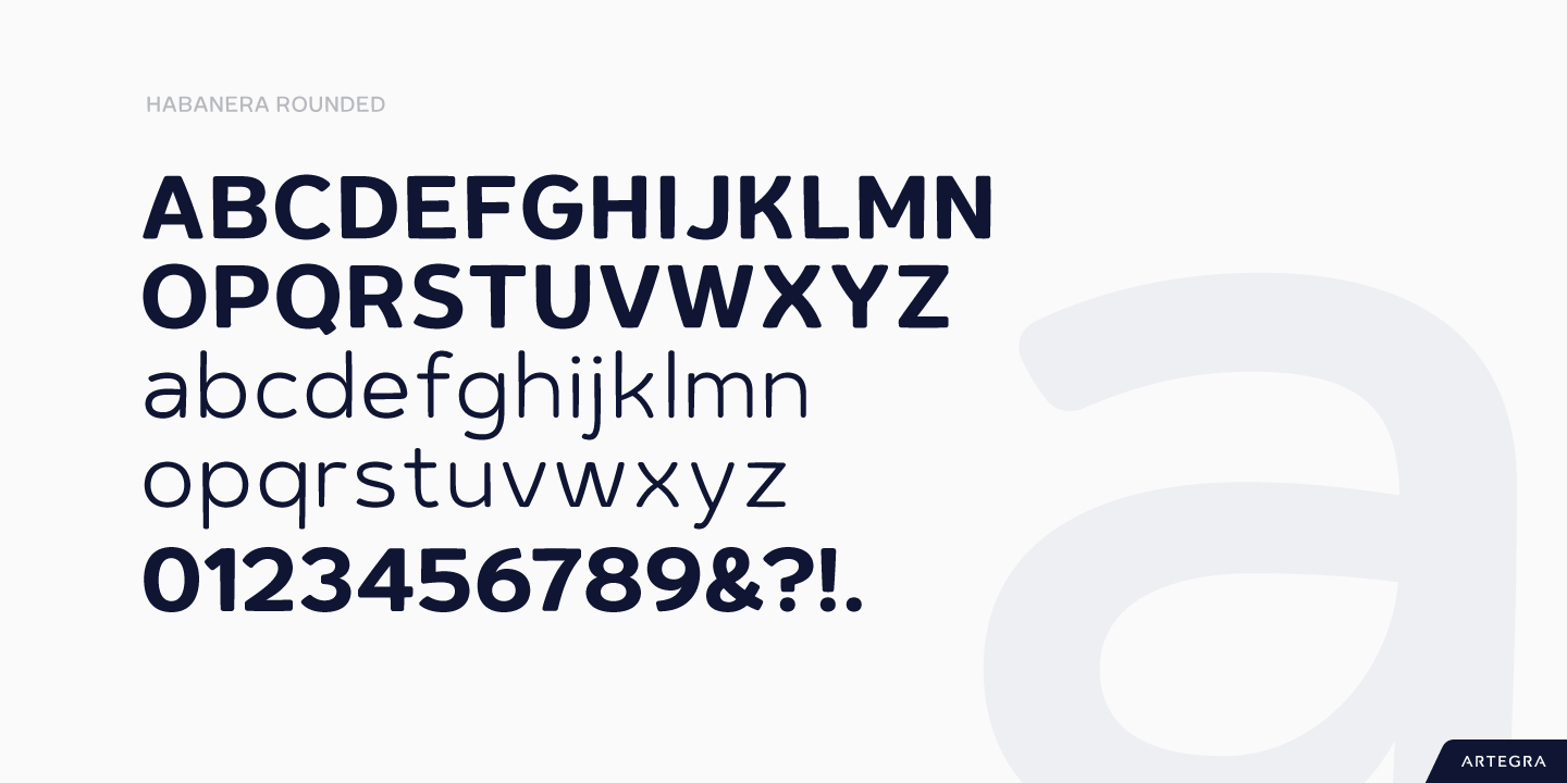 Habanera Rounded Light Font preview